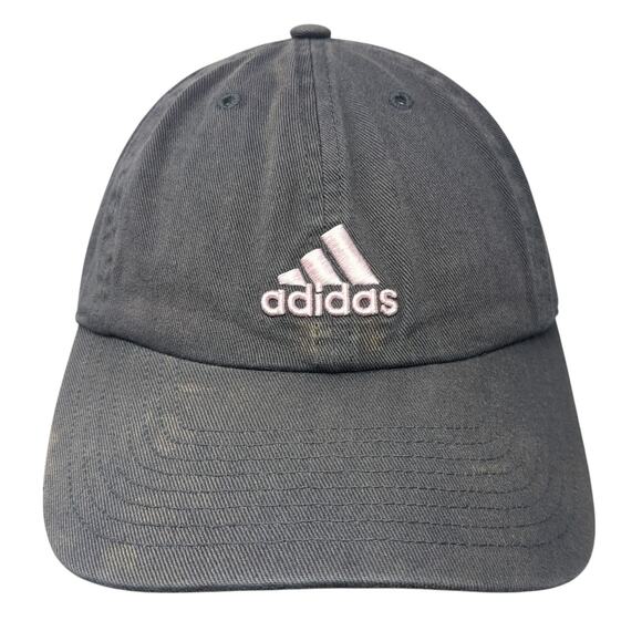Adidas Slideback Baseball Cap Gray One Size Adjustable Embroidered 6 Panel - Picture 1 of 8